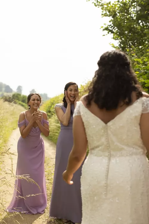 M676 Stylish boho and elegant bridesmaid dress True Bridesmaids